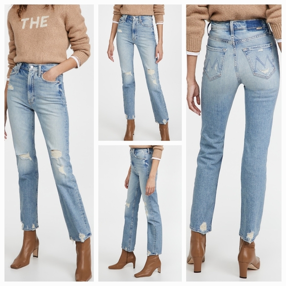 MOTHER Denim | NWOT High Waisted Rider Skimp Slim Jeans in The Confession | 27 - Picture 2 of 14